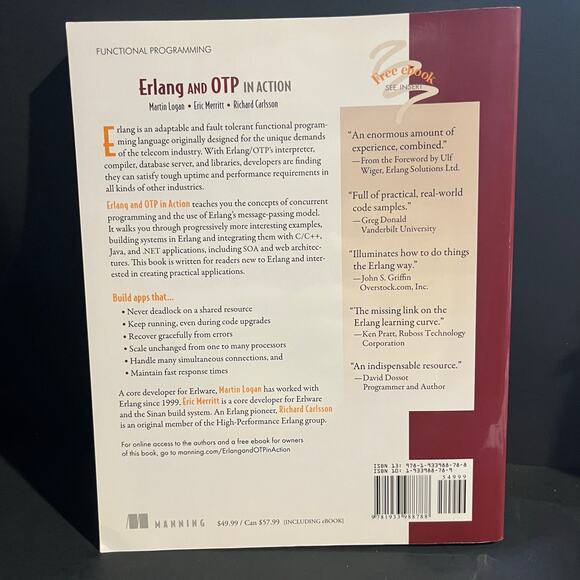 Erlang and OTP in Action by Martin Logan, Eric Merritt, Richard Carlsson - Picture 2 of 8